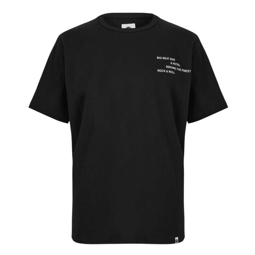 Pretty Green Mens Text T-Shirt / Black